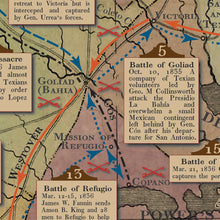 Load image into Gallery viewer, Texas Revolution Map - Metal Print